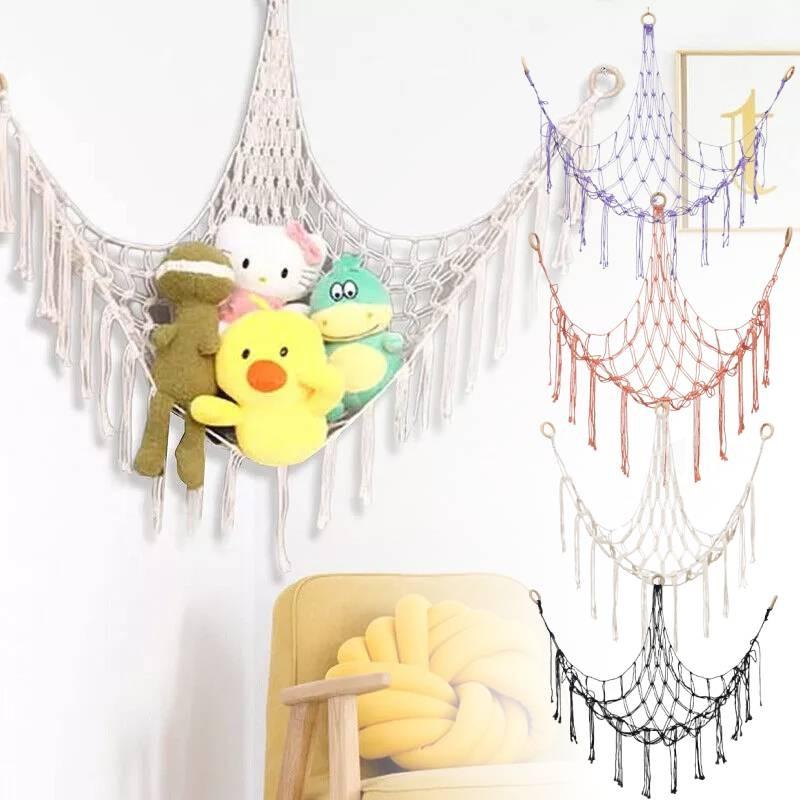 Hammock Kids Toy Cuddly Soft Doll Storage Triangle Mesh Net Decoration Bedroom