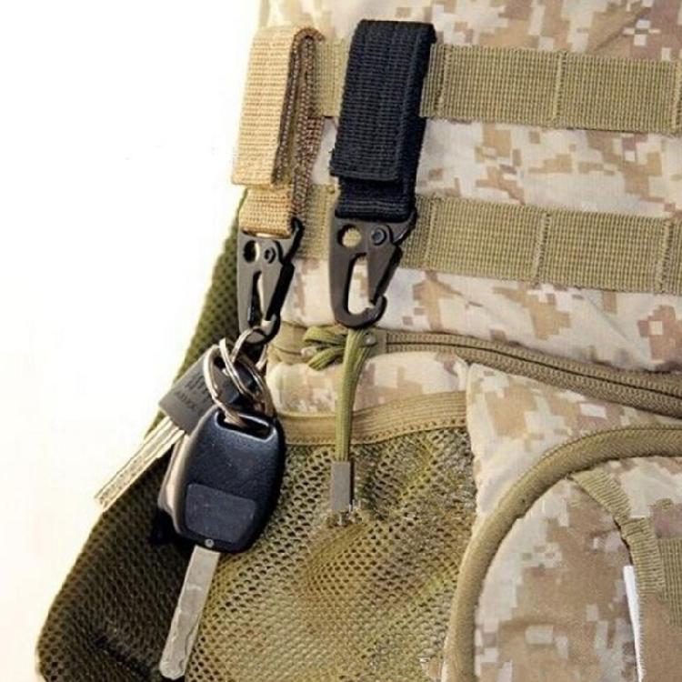 Nylon Webbing Buckle Strap Clip Tactically Belt Hanging Carabiner Hook Belt Clip