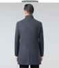 High-Quality Men's Double-Faced Wool Coat with Down Liner: Autumn/Winter Business Casual Stand Collar