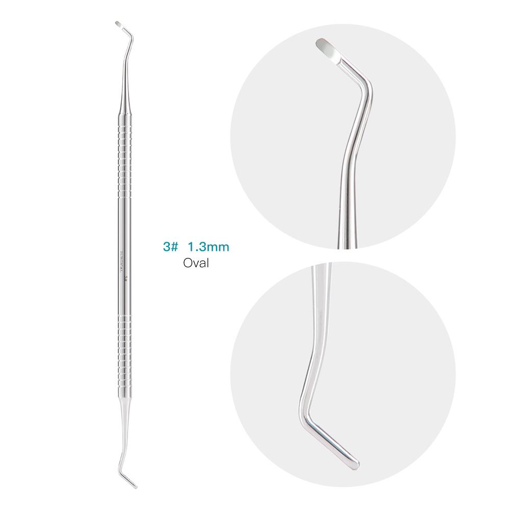 1Pcs AZDENT Dental Excavator Endo Spoon Double Ended Instruments Stainless Steel Tooth Cavity Carious Decay Treatment Lab Tool