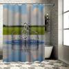 3D Print Shower Curtain Waterproof Wall Art Decorative Bathroom Plastic Curtains