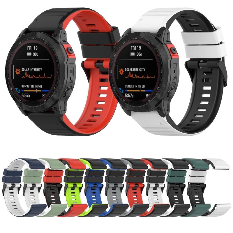 Smartwatch Wristband Silicone Strap Sweatproof Bracelet Watchband for fenix5X/5x plus/5x GPS/5x Sapphire Two-color Band