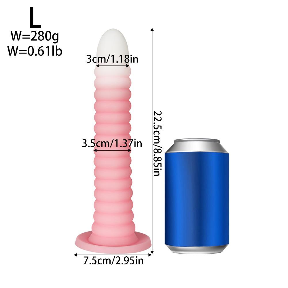 Spiral Silicone Anal Toy Soft Large Pleasure Tool for Men