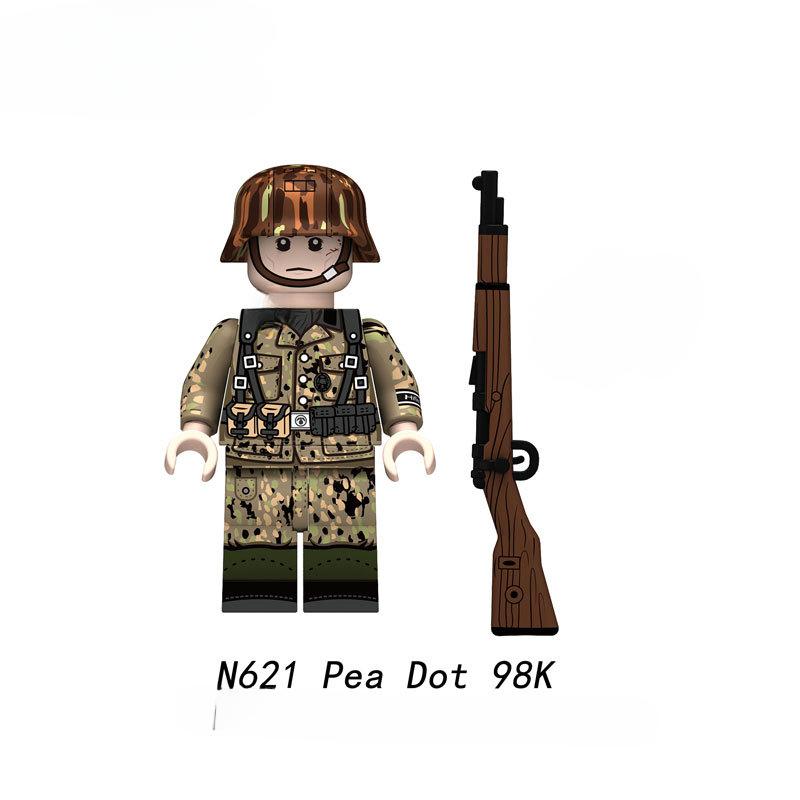 New Military Private Affairs Pea Dot Guns Building Blocks Model Bricks Mini Action Toy Figures Toy Gift for Children