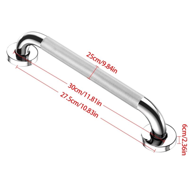 12Inch Bathroom Grab Rail 2 Pack Anti Slip Sturdy Stainless Steel Door Handle for Elderly and Disabled Safety Use