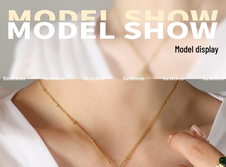 Korean Style Fashion Seashell Pendant Necklace, Gold Plated, Fade Resistant, Perfect for Commute, Travel, and Vacation.