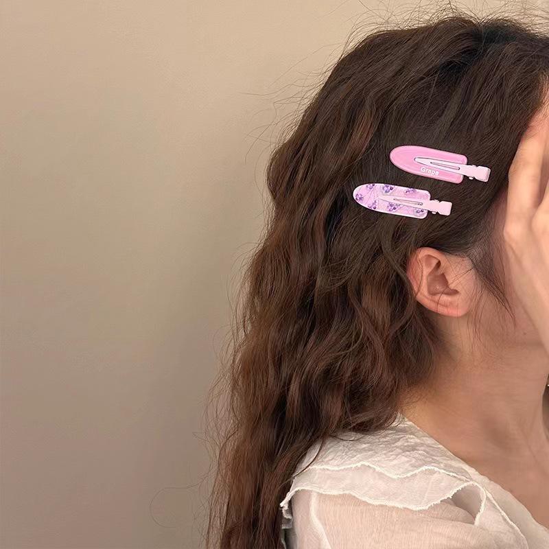 Juice Series Fruit Plaid Invisible Hair Clips for Women - Cute Forehead and Side Bangs Accessories