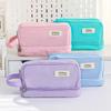 Zipper Closure Stationery Box Two Layer Storage Bag Portable Pencil Case  Students