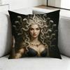 GGreek Mythology Art Medusa Square DoubleSided Printed Pillow Case Bedroom Bedside Pillow Sofa Cushion Cover Gift