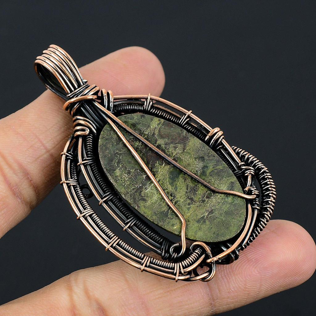 Bloodstone 999 Copper Wire Wrapped Pendant Handmade Gemstone Jewelry, Gifts For Wife Brand New Pendant