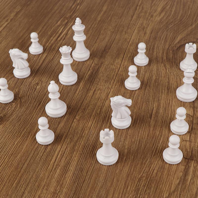 1Set 32Piese Set de Șah Plastic Material Ps Albastru și Alb Jocuri de Șah Medievale Pentru Adulți Piese de Șah de Călătorie Jocuri Jucării pentru Copii