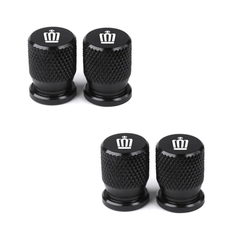 4pcs Car Wheel Tire Valve Caps Aluminum Airtight Covers Badge Emblem for Toyota Crown Accessories