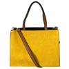 Sam Suede Shoulder Bag Handbag Suede Yellow Women Used