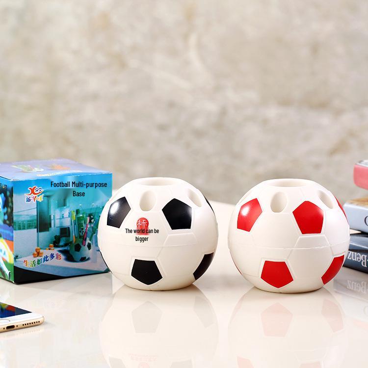 Creative Company Annual Meeting Gift: Custom Logo Spherical Plastic Pen Holder for Business Events & Store Anniversaries