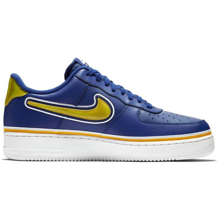 New Nike Air Force 1 Low Sport Nba Deep Royal University Gold AJ7748-400