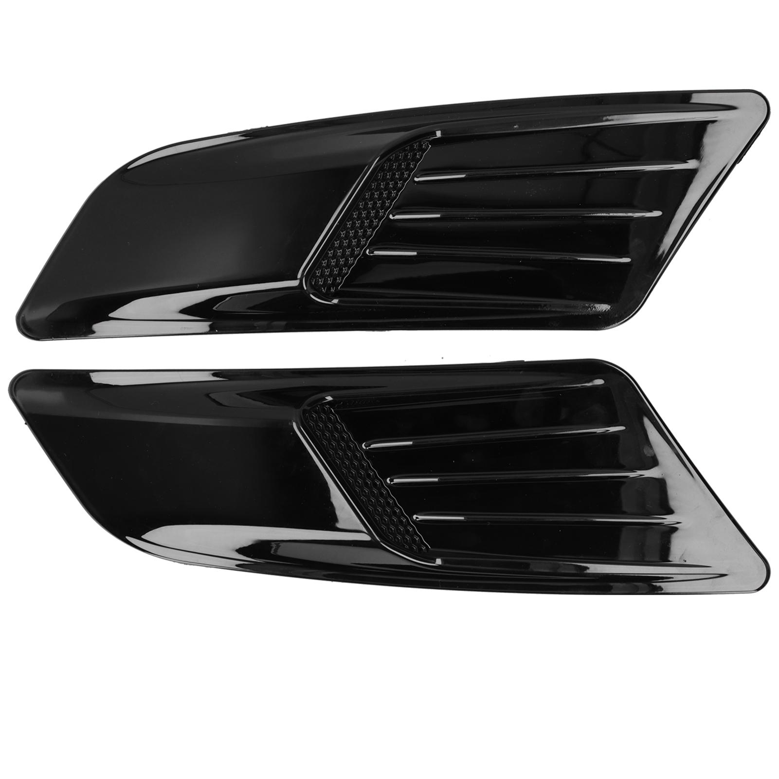 

2 шт. Накладка на передний капот, отделка воздуховода, глянцевая черная, универсальная, подходит для Ford Mustang 2015-2017