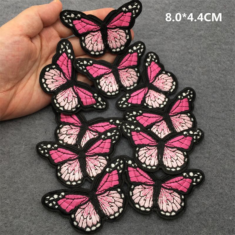 10Pcs Butterfly Patches Applique For Clothing Embroidery Patches On Clothes Diy Ironing Sewing Children Kids Stickers