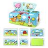 Tissue Box Toddler  Toy Babies Sensory Toy with Crinkle Paper & Rainbow Dance Scarves Infants Learning Toy