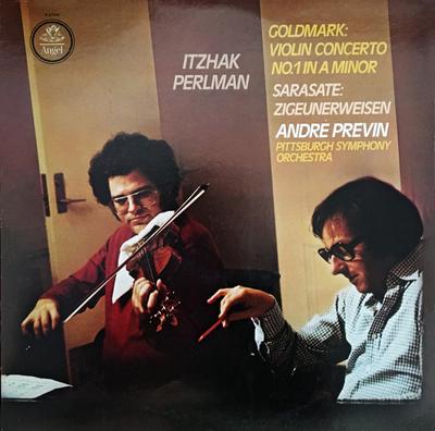 LP Plaat GOLDMARK SARASATE ITZHAK PERLMAN Vioolconcert nr. 1 In A Mineur S37445 ANGEL 1979 VS Klassiek Gebruikt