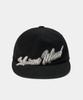 MAISON MINED Script Type Applique Ball Cap Black