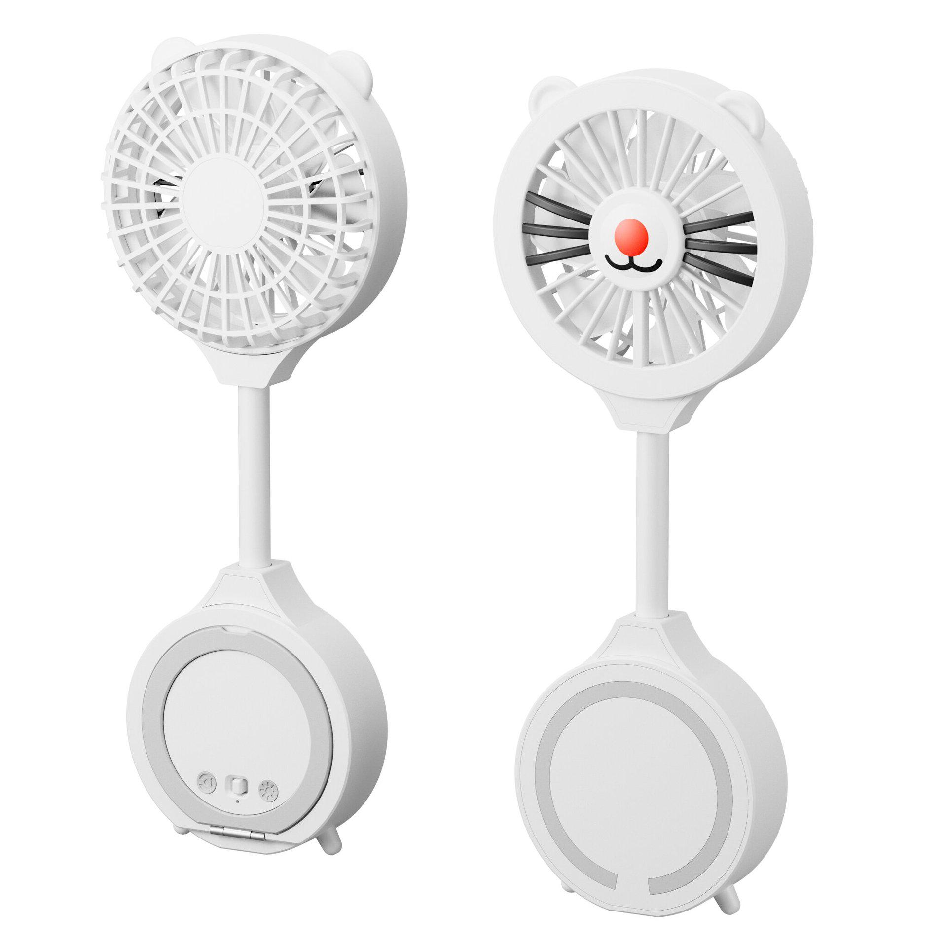 

2026 Compact Foldable Handheld Fill Light Fan - Portable Outdoor Mini Fan Gift for Students 128mm x 65mm x 28mm кремовый/белый