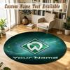 Round Rug Custom NameWerder Bremen FC Pattern Non Slip Carpet Home Floor Decor
