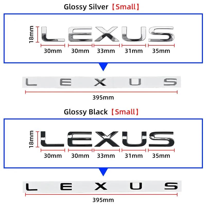 3D ABS Car Letters Rear Trunk Lexus Logo Emblem Stickers Badge For Lexus F SPORT GX460 Ct200h IS250 ES 220D IS200 Fsport GS GX