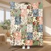 Vintage Floral Patchwork, for Home Lovers, Blanket, Soft Cozy Design, Multi-Purpose for Home Decor Gift, Warm Comfort