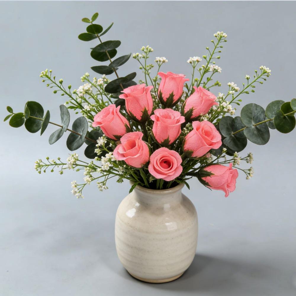 100PCS/bag 3.5*5cm Artificial Bud Flower 10 Colors Christmas Decorative Wreaths Brooch Home Decor