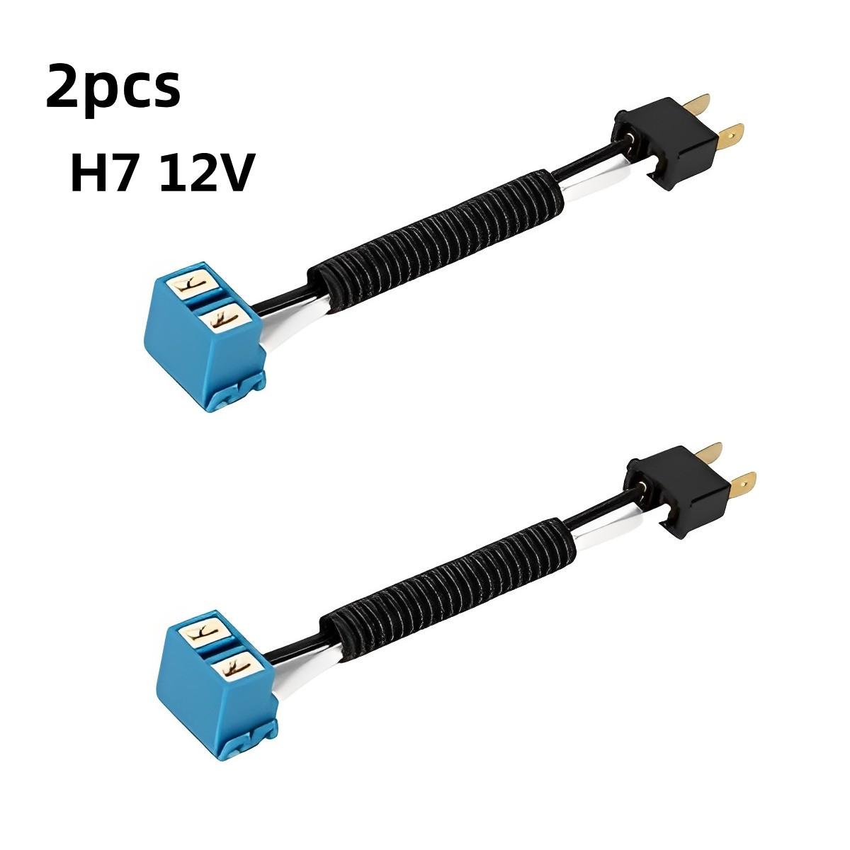 

2pcs H1 H4 H7 12V Right Angle Car Light Bulb Extension Socket Holder Adapter Wiring Harness Connector for Taillight/Headlight 2pcs H7 12V