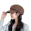 British Style Retro Sequined Octagonal Hat for Women in Autumn and Winter Puppy Label Painter's Hat Travel Fashion Temperament Beret