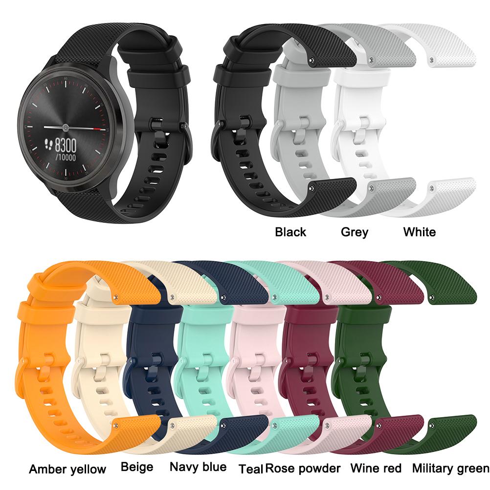 Pasek do zegarka Kompatybilny z Garmin Vivomove Sport dla Garmin Venu 2 Plus Mały Sprawdź 20MM Silikonowy Pasek Kompatybilny dla