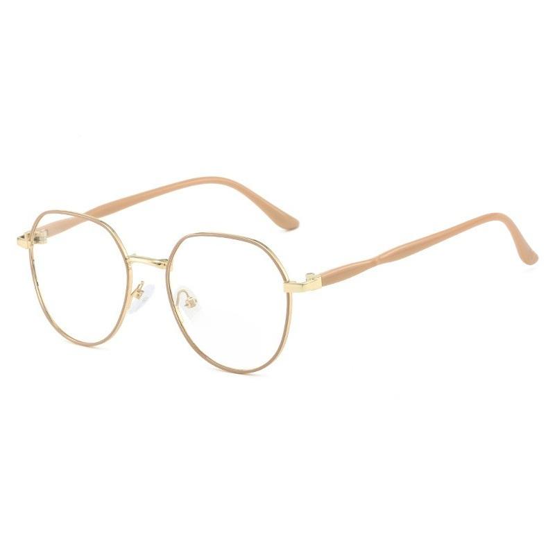 Retro Round Frame Anti Blue Light Glasses Stylish Large Frame Simple and Versatile Glasses Comfortable Fit Suitable for Students
