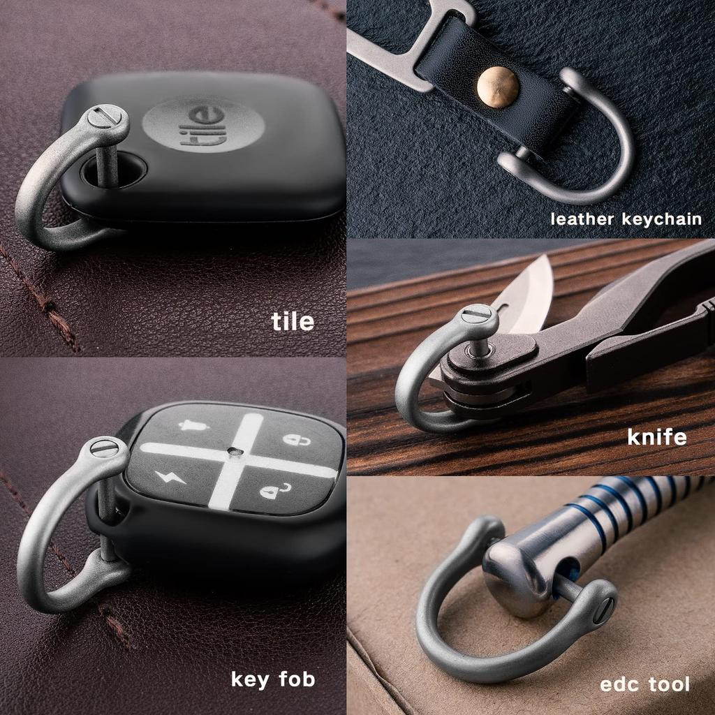 [TISUR] D-Ring Keychain, Small D-ring, Screw Type, D-ring Hardware, Stainless