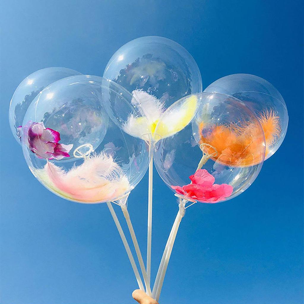 10pcs Luminous Balloon Thickened Explosion Proof Reusable Clear Light Up Balloon for Party Wedding