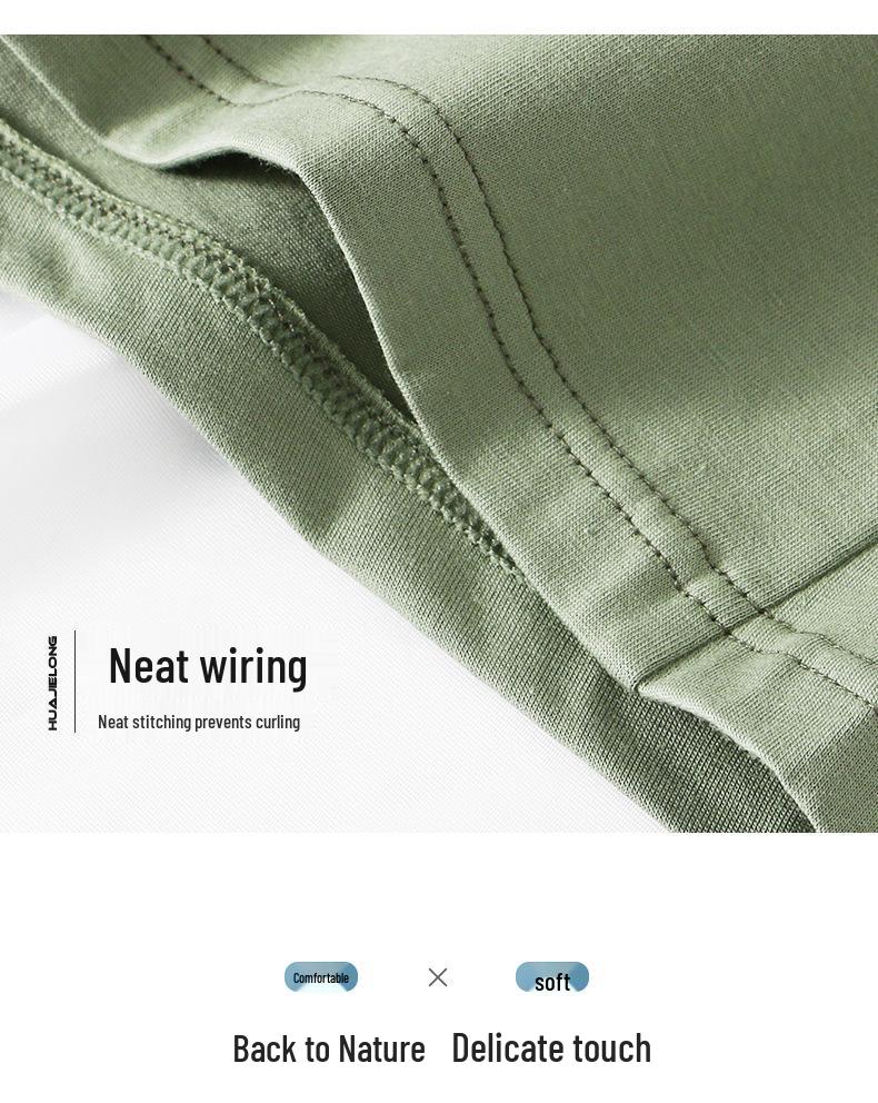 Men's Pure Cotton Boxer Briefs - Comfortable, Breathable, Skin-Friendly Solid Colors, Trendy Home Pajama Pants