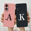 Für OPPO A78 5G Hülle Für oppo a78 5G Handyhülle CPH2483 CPH2495 Abdeckung Niedliche Initialen Quadratisch Silikon Stoßfest Rückseite