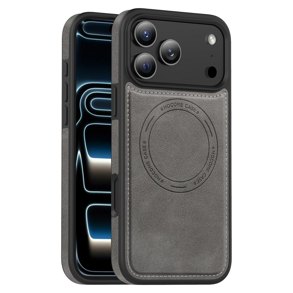 For iPhone 17 Pro Max Case Compatible with MagSafe Leather Back Phone Cover