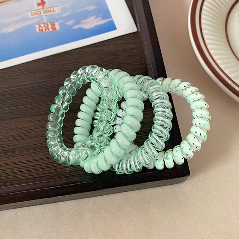 4/10Pcs Korean High-Quality Grape Coconut Polka Dot Hair Band Fresh And Versatile Hair Rope Hair Band Hair Accessories