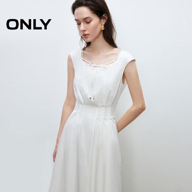 Only Women's 2025 Summer Sleeveless Tie-Waist A-Line Dress