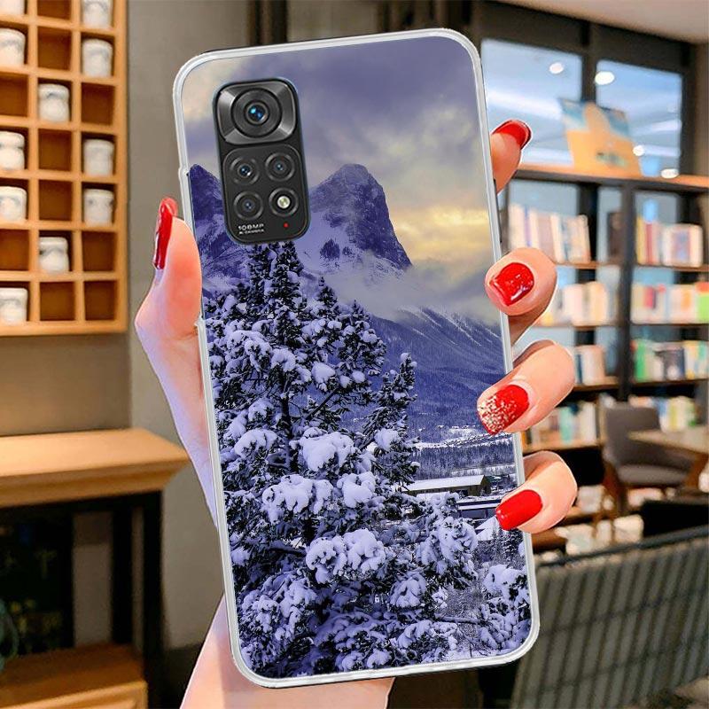 Landscape Winter Light Snow Cover Phone Case For Xiaomi Redmi Note 15 14 13 12 11 10 Pro Plus 14S 12S 11S 11T 11E 10S Soft Funda