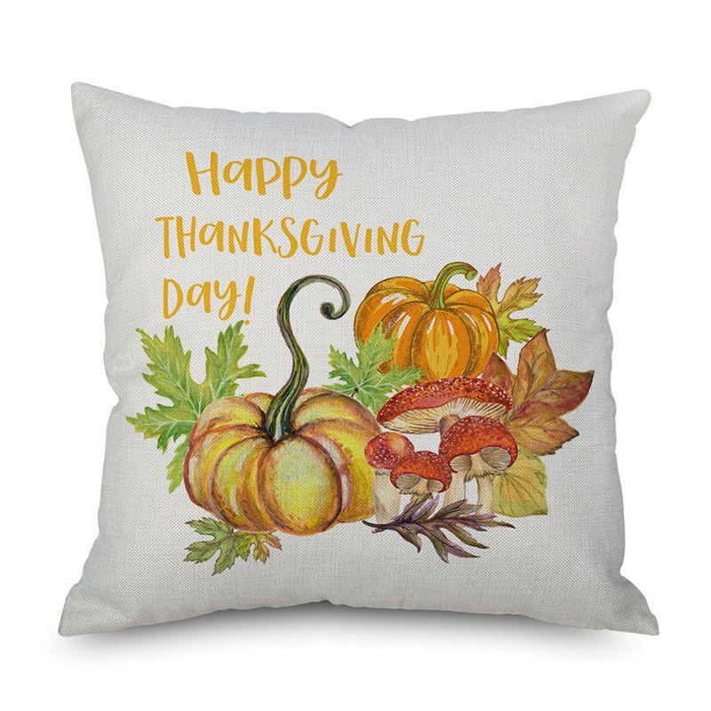 Pumpkin Thanksgiving Throw Pillow Cover Pillowcase Decorative Sofa Cover Cushion