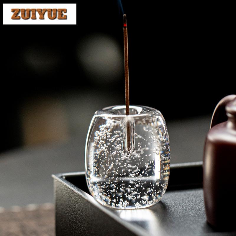 El Yapımı Kristal Cam Koku Yerleştirici Zen Tütsülük Yaratıcı Tütsü Duman Şelalesi Kokulu Aromatik Saksı Kapak Tutucu