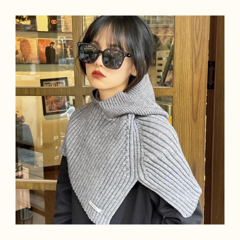 Warm Knit Hooded Shawl: Autumn/Winter Windproof Wool Pullover Hat