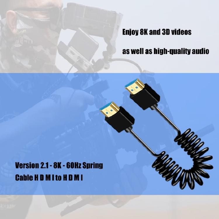 Spring UHD2.1 Cable 8K Resolution Support 24K Gold Plated Contacts Aluminum Foil Shielded for PC Monitor TV Setups