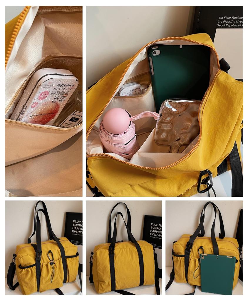 Boston Tote Water Shoulder Storage Yellow [House Yayoi] Handbag, Bag, Bag, Nylon, Bag, Lightweight, Mother's Bag, Outdoor, Repellent, Lightweight,