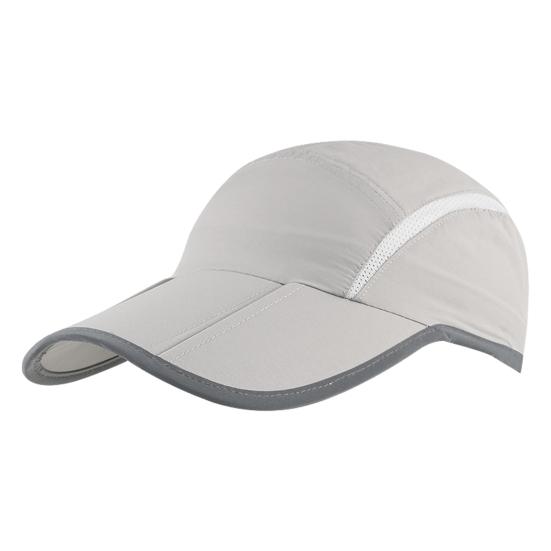 Utendørs baseballhatt Vår Sommer Pustende UV-solbeskyttelse Sammenleggbar Kvinner Menn Fiske Vandring Løping Tri-fold Uformell Peaked Hat