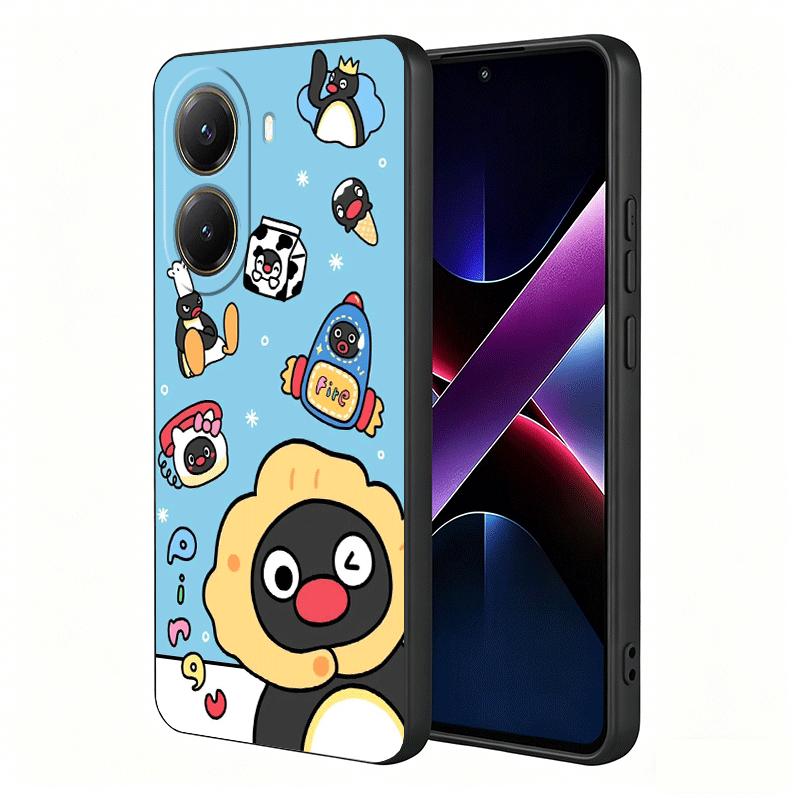 Cartoon P-Pingu Penguin Soft Phone Case for Xiaomi Poco X5 X6 X7 X8 Pro Max X3 F7 F8 Ultra M8 M7 M6 M5 Redmi 15 15C 14C 13C 12C