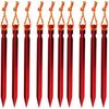 10Pcs 18cm Aluminum Alloy Y-Pegs Tent Stakes Heavy Duty Ultralight Camping Tarp Anchors Ground Pegs Outdoor Hiking