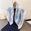 Luxury Floral Print Designer 70Cm Square Silk Women's Scarf Spring Summer Satin Scarves Shawl Headband Bandana Hijab Wrap